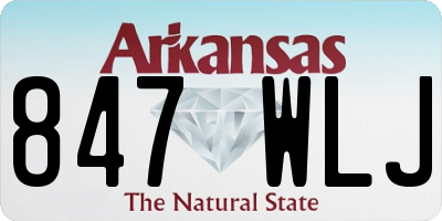 AR license plate 847WLJ