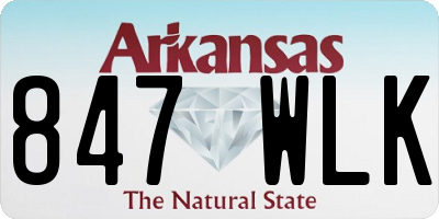AR license plate 847WLK