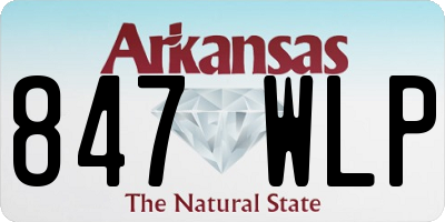 AR license plate 847WLP