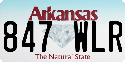 AR license plate 847WLR
