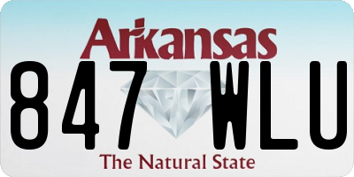 AR license plate 847WLU