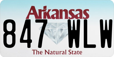 AR license plate 847WLW