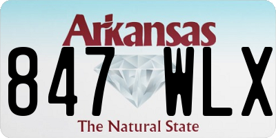 AR license plate 847WLX
