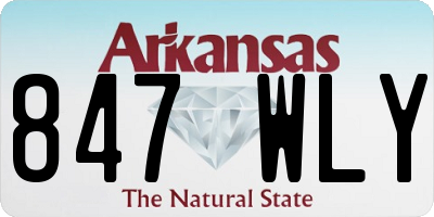 AR license plate 847WLY