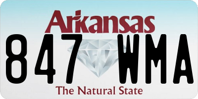 AR license plate 847WMA
