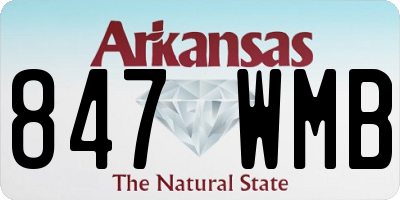 AR license plate 847WMB