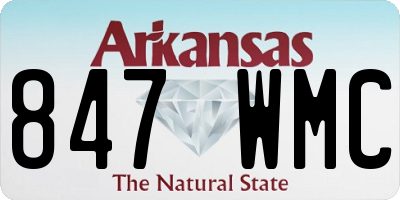 AR license plate 847WMC
