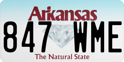 AR license plate 847WME