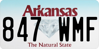 AR license plate 847WMF