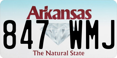 AR license plate 847WMJ