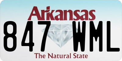 AR license plate 847WML