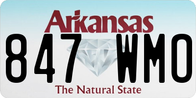 AR license plate 847WMO