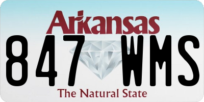 AR license plate 847WMS