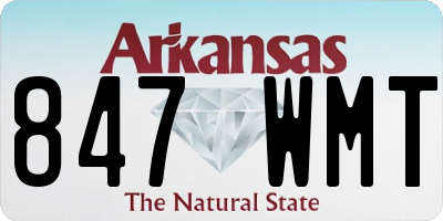 AR license plate 847WMT