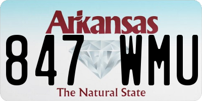 AR license plate 847WMU