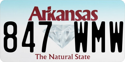 AR license plate 847WMW