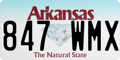 AR license plate 847WMX