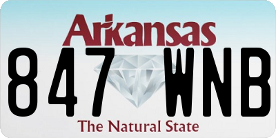 AR license plate 847WNB