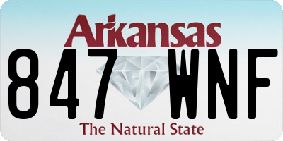 AR license plate 847WNF