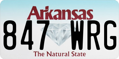 AR license plate 847WRG