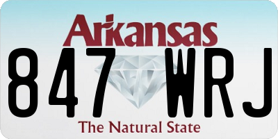 AR license plate 847WRJ