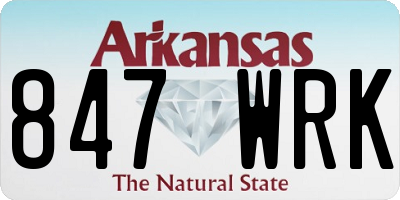 AR license plate 847WRK