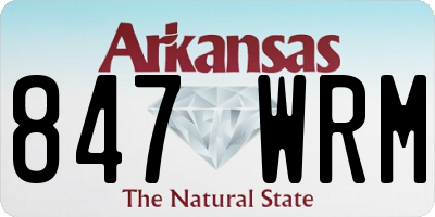 AR license plate 847WRM
