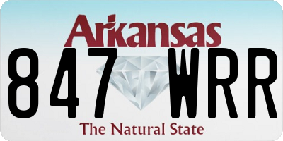 AR license plate 847WRR