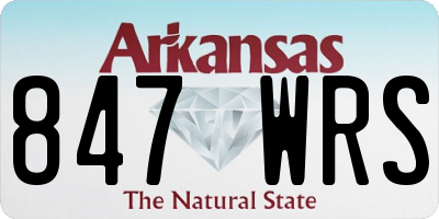 AR license plate 847WRS