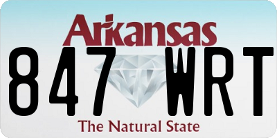 AR license plate 847WRT