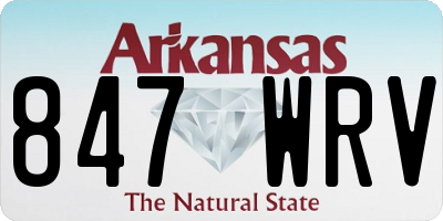 AR license plate 847WRV