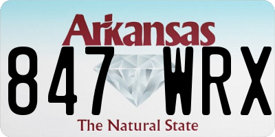 AR license plate 847WRX