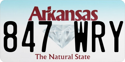 AR license plate 847WRY