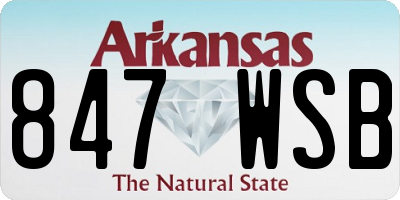 AR license plate 847WSB
