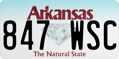 AR license plate 847WSC
