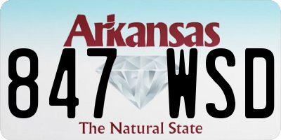 AR license plate 847WSD