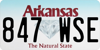 AR license plate 847WSE