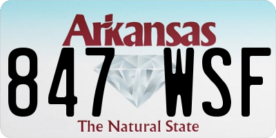 AR license plate 847WSF