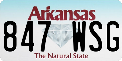 AR license plate 847WSG