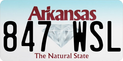 AR license plate 847WSL