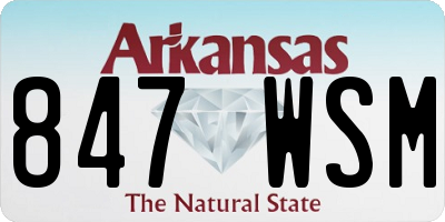 AR license plate 847WSM