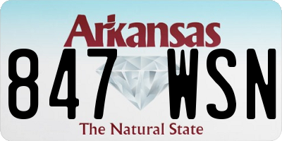 AR license plate 847WSN