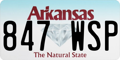 AR license plate 847WSP
