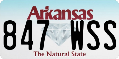 AR license plate 847WSS