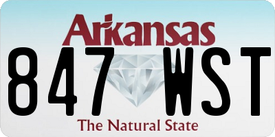 AR license plate 847WST