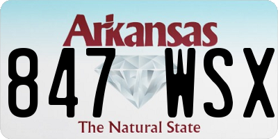 AR license plate 847WSX