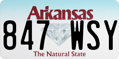 AR license plate 847WSY