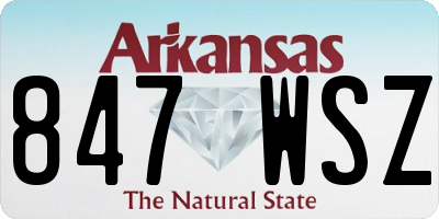 AR license plate 847WSZ