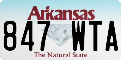 AR license plate 847WTA