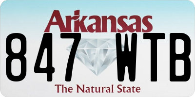 AR license plate 847WTB